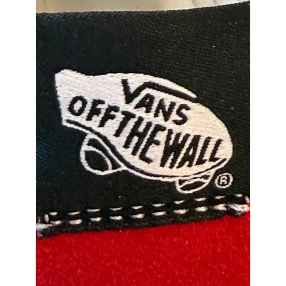 NWOT Vans Kid 3 Red Black White Lace Up High Top Skate Canvas Sneakers